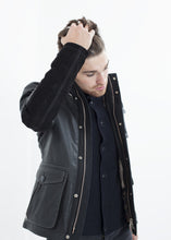Load image into Gallery viewer, Prince Leather Field Jacket in Meteor