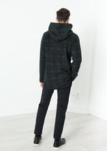 Load image into Gallery viewer, Double Breasted Hoodie in Forest Plaid