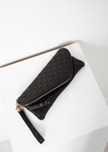 Load image into Gallery viewer, Roxanne Leather Clutch in Black