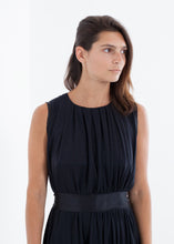 Load image into Gallery viewer, Sleeveless Pleated Dress in Navy
