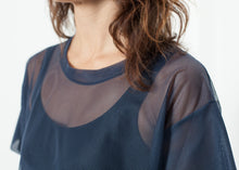 Load image into Gallery viewer, Mesh Over Dress in Navy
