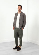 Load image into Gallery viewer, Leather Bomber Jacket in Dust
